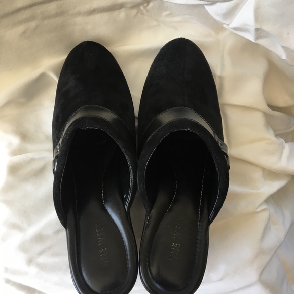 Nine West Black Suede Mules - Picture 5 of 7